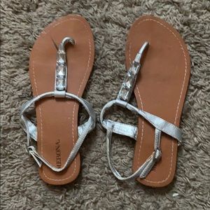 Silver sandals